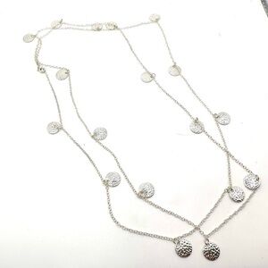 Wrap Silver Tone Long Necklace | N143